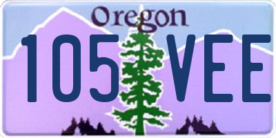 OR license plate 105VEE