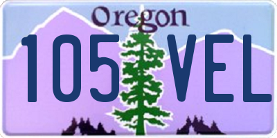 OR license plate 105VEL