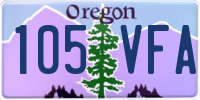 OR license plate 105VFA