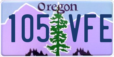 OR license plate 105VFE