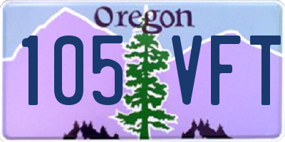 OR license plate 105VFT
