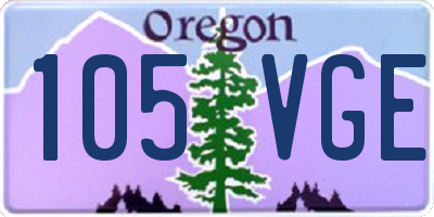 OR license plate 105VGE