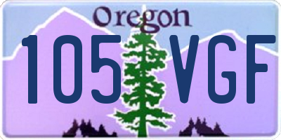 OR license plate 105VGF