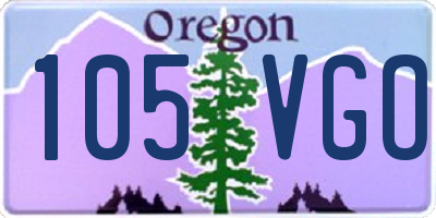 OR license plate 105VGO