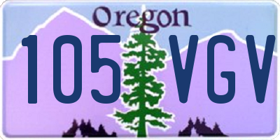 OR license plate 105VGV