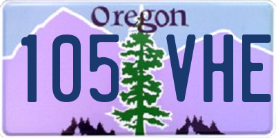OR license plate 105VHE