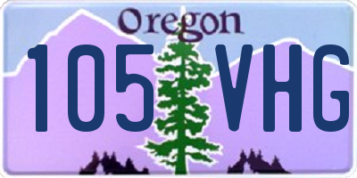OR license plate 105VHG