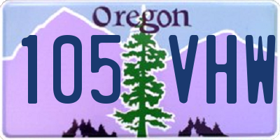 OR license plate 105VHW
