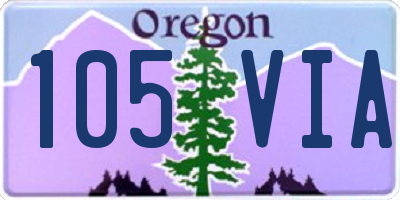 OR license plate 105VIA