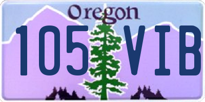 OR license plate 105VIB