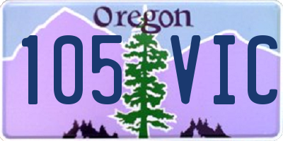 OR license plate 105VIC