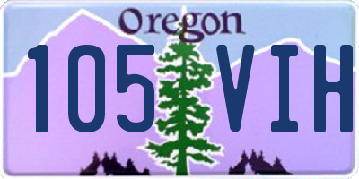 OR license plate 105VIH