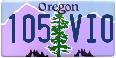 OR license plate 105VIO