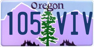 OR license plate 105VIV