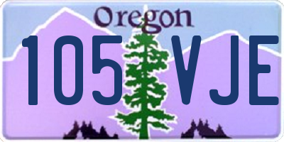 OR license plate 105VJE