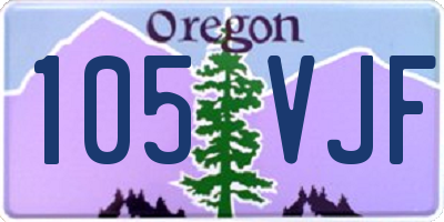 OR license plate 105VJF