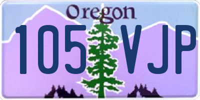 OR license plate 105VJP