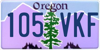 OR license plate 105VKF