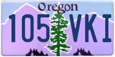 OR license plate 105VKI