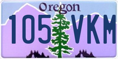 OR license plate 105VKM