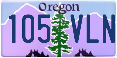 OR license plate 105VLN