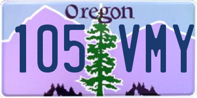 OR license plate 105VMY