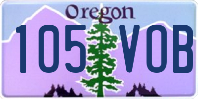 OR license plate 105VOB