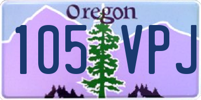 OR license plate 105VPJ