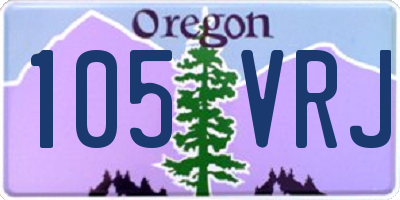 OR license plate 105VRJ