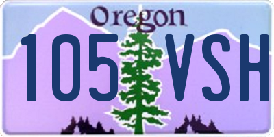 OR license plate 105VSH