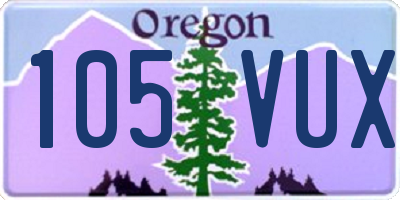 OR license plate 105VUX