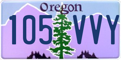 OR license plate 105VVY