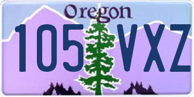 OR license plate 105VXZ