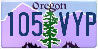 OR license plate 105VYP