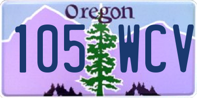 OR license plate 105WCV