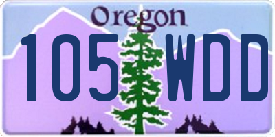 OR license plate 105WDD
