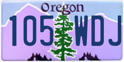 OR license plate 105WDJ
