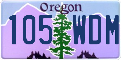 OR license plate 105WDM