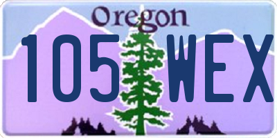 OR license plate 105WEX