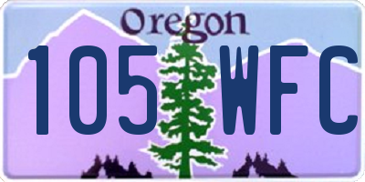 OR license plate 105WFC