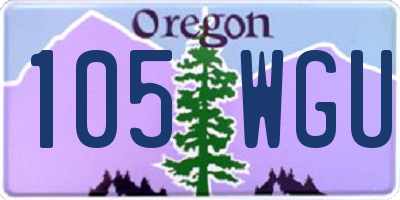 OR license plate 105WGU