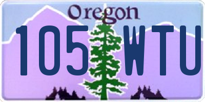 OR license plate 105WTU