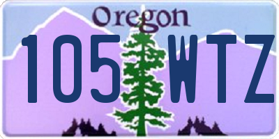 OR license plate 105WTZ