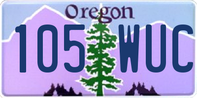 OR license plate 105WUC