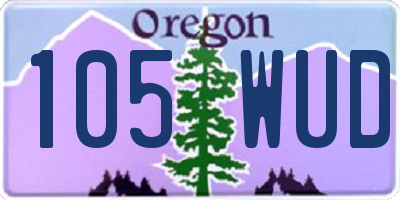 OR license plate 105WUD