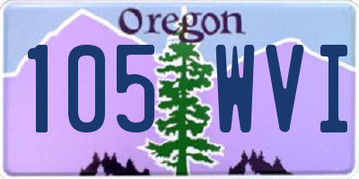 OR license plate 105WVI
