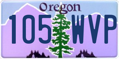 OR license plate 105WVP