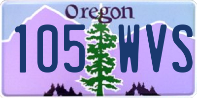 OR license plate 105WVS