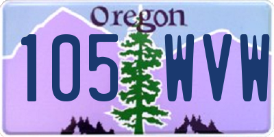 OR license plate 105WVW