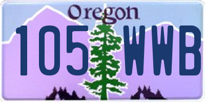 OR license plate 105WWB